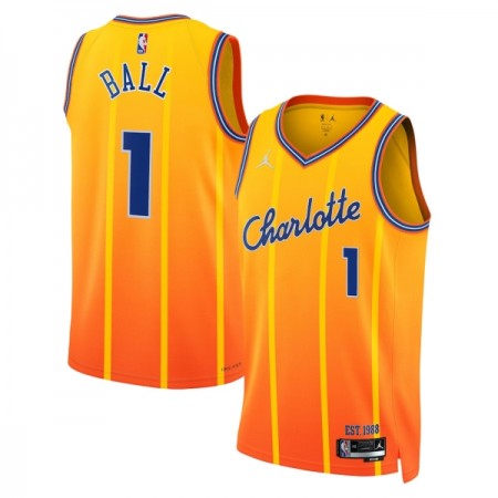 Maillot Homme Charlotte Hornets Lamelo Ball 2025-26 Jordan City Edition Gold Swingman Maillot Homme Charlotte Hornets Lamelo Ball 2025-26 Jordan City Edition Gold Swingman